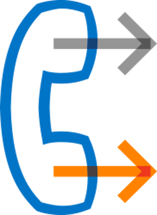 illustrated icon of a phone handset